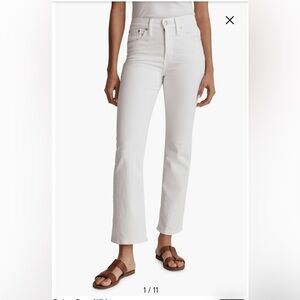Madewell Kick Out Crop High Rise Jeans Size 25 White | Cropped Kick Flare Denim